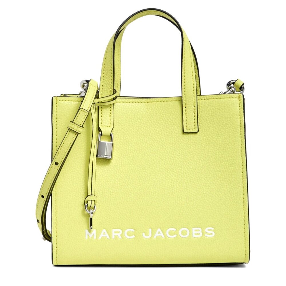 New Marc Jacobs Mini Grind Leather Tote Limoncello